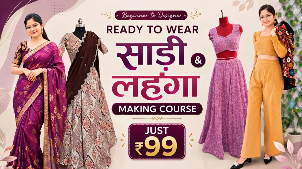Ready to wear saree/lehenga/Petticoat making classes