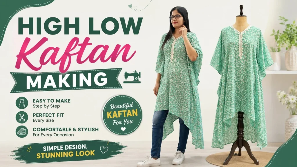 High low kaftan Making very easy way for all sizes