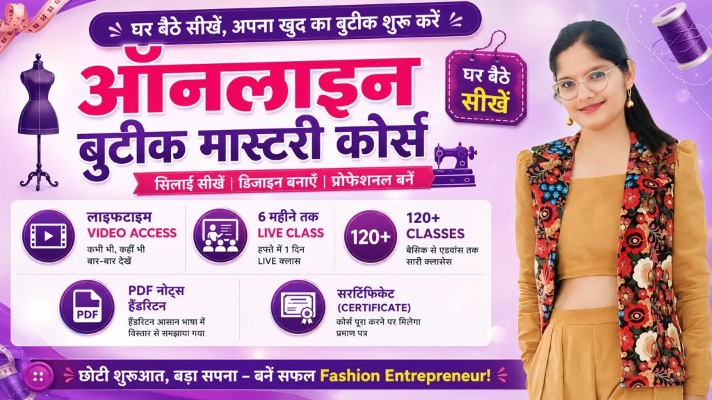 Basic To Advance Sewing Course Daily Live Session